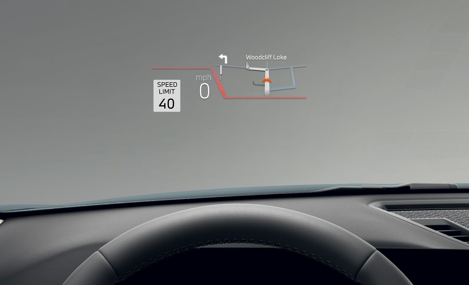 Detail shot of the X2’s Head-up Display