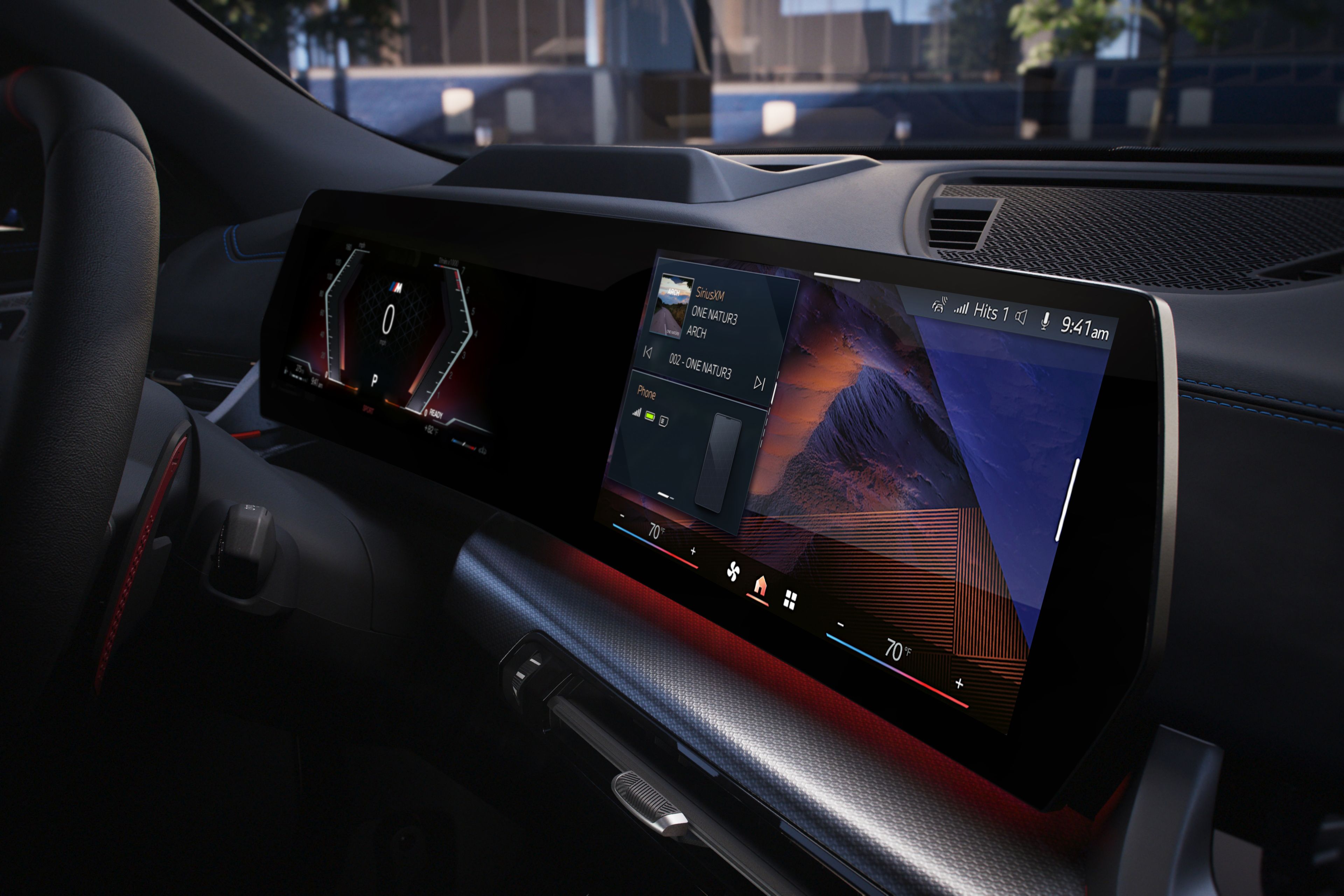 The X2 M35i's BMW Curved Display with BMW Operating System 9